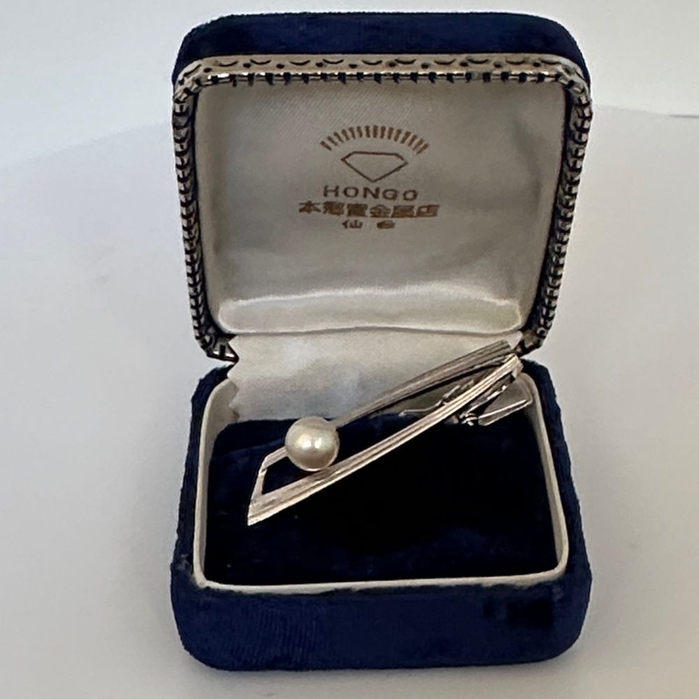 WGK14 Tie Clip with real Pearl Accentβββ